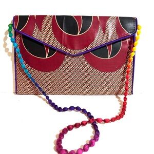 Handmade Ankara African print shoulder clutch bag